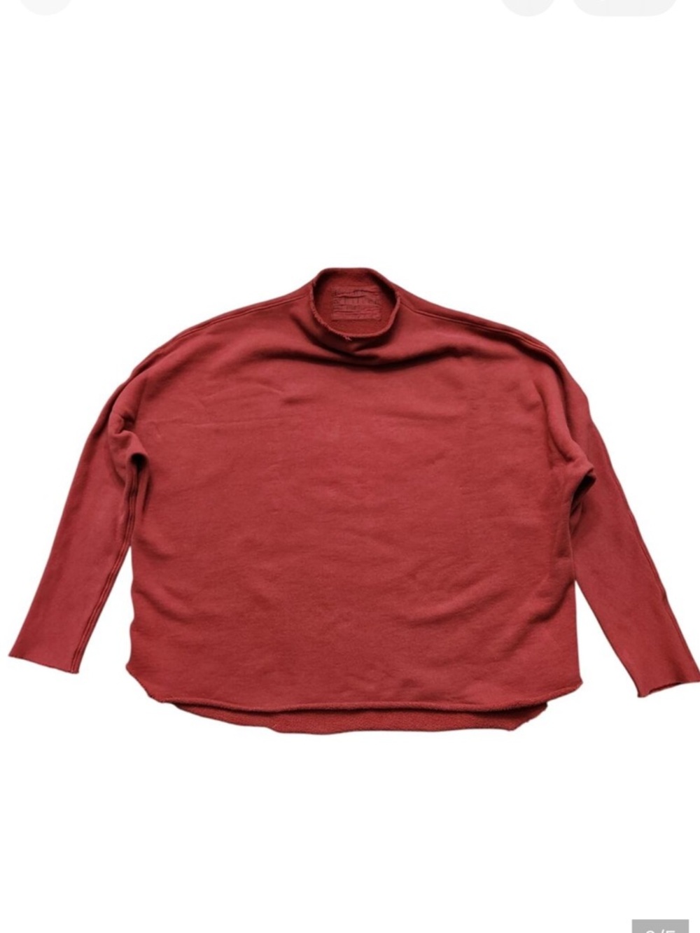 Frank & Eileen Effie Long Sleeve Funnel Neck cepelet triple fleece sweater small - Picture 2 of 5
